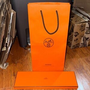 Hermès Orange Gift Bag and Box